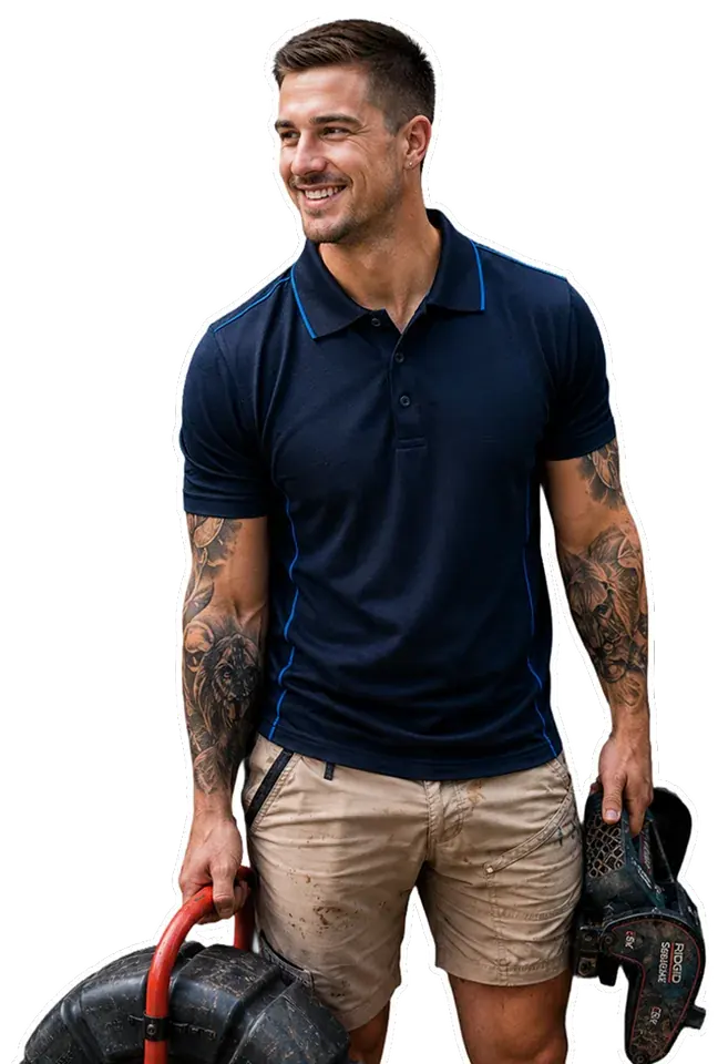 A licensed Richmond plumber with his tools